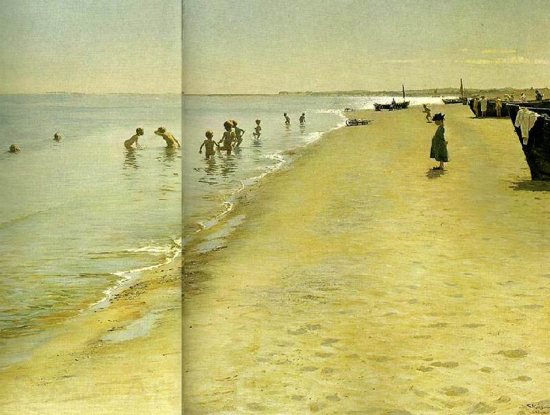 Peter Severin Kroyer sommerdag ved skagen strand